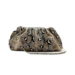 Express Soft Snakeskin Shoulder Clutch NWT